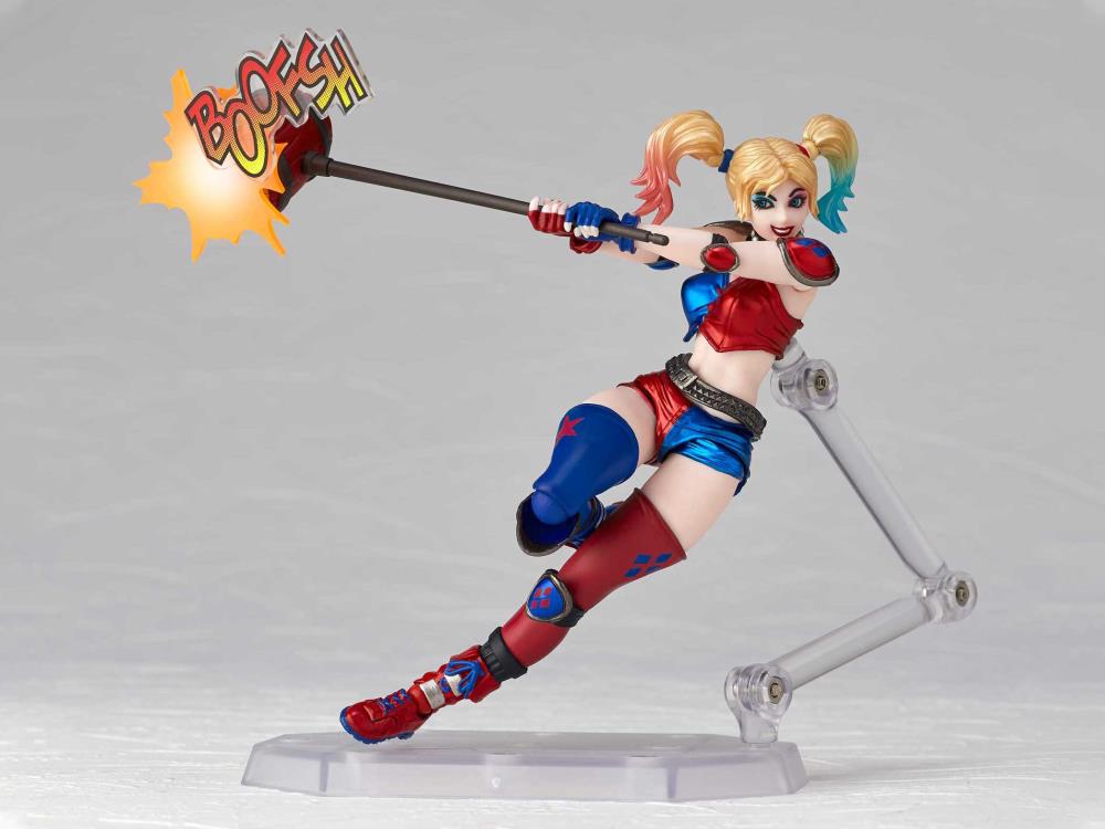 Amazing Yamaguchi Revoltech No. 015EX Harley Quinn Roller Derby Action Figure - New Color Version | Highly Articulated Collectible for Display & Photography | Perfect for DC Fans & Anime Figure Collections