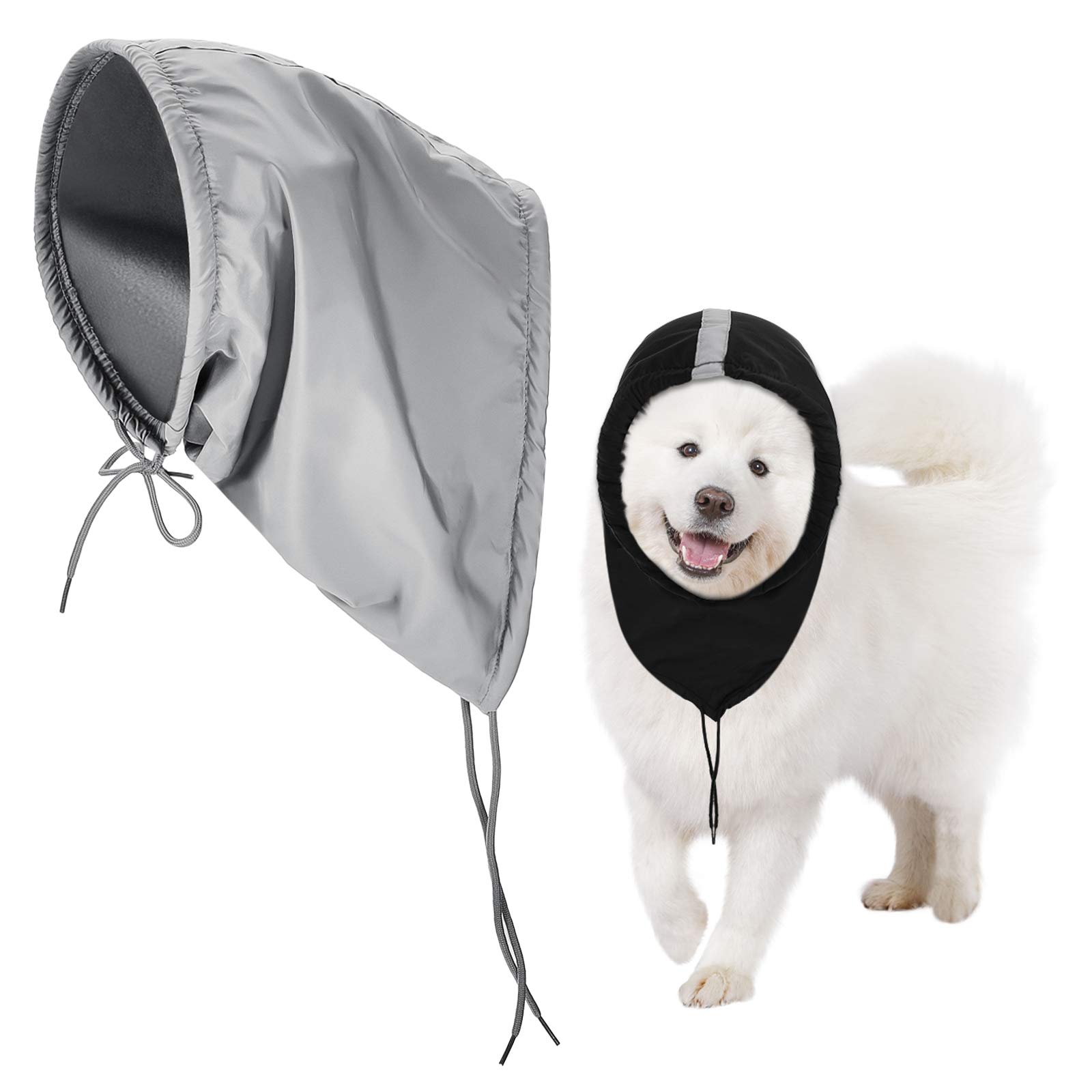 2 Pack Waterproof Reflective Dog Snood - Winter Neck & Ears Warmer Scarf for Medium Dogs - Perfect for Cold Weather Walks & Outdoor Adventures