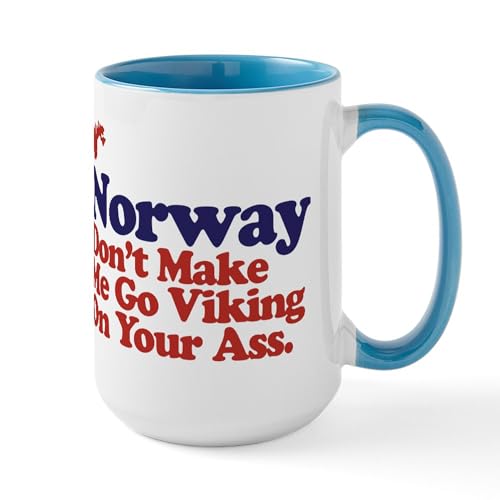 White/Blue Inside - 2 Norway Mugs