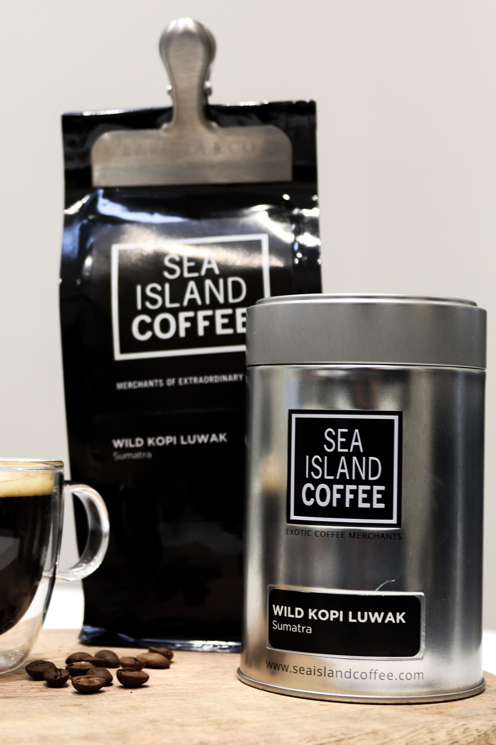 Premium Wild Kopi Luwak Coffee Beans - Authentic Sumatra Civet Cat Coffee, 100% Arabica Whole Bean (125g Tin Can) - Perfect for Gourmet Coffee Lovers & Unique Gift Ideas