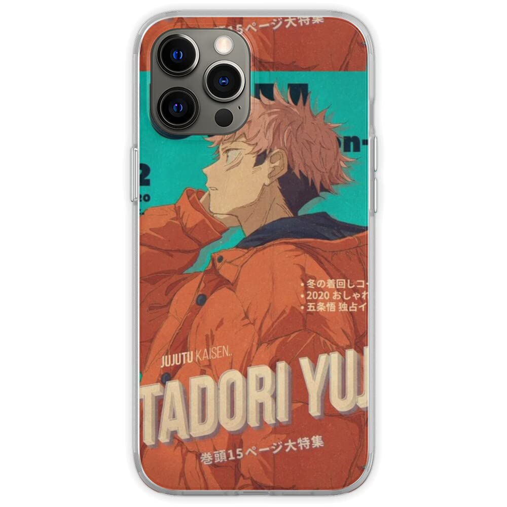 Premium TPU Jujutsu Kaisen Anime Phone Case - Compatible with iPhone 6s/7/8/11/12/13/Xs/Xr/Plus/Pro Max & Samsung Galaxy Note/S9/S10/S20 Ultra - Shockproof Slim Protective Cover for Daily Use, School & Work