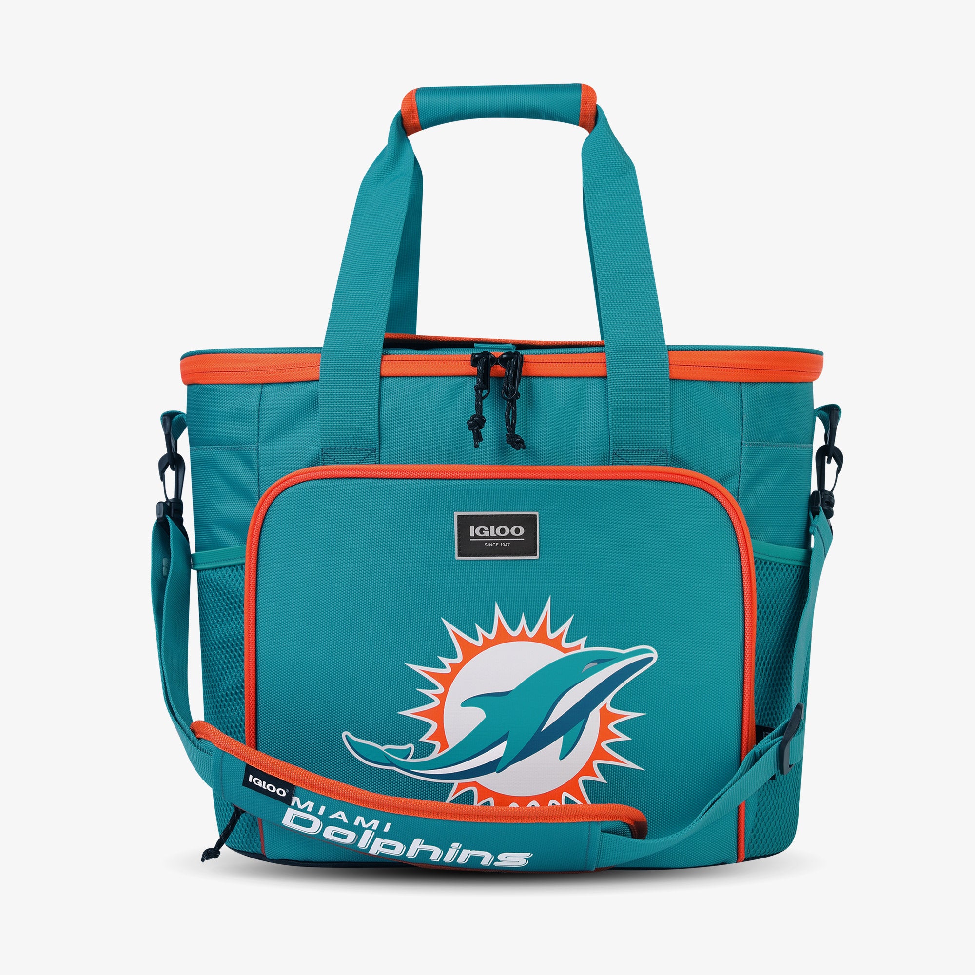 Miami Dolphins NFL Team Logo Insulated Tailgate Tote Bag - Perfect for Game Day, Beach, Picnics & Outdoor Events