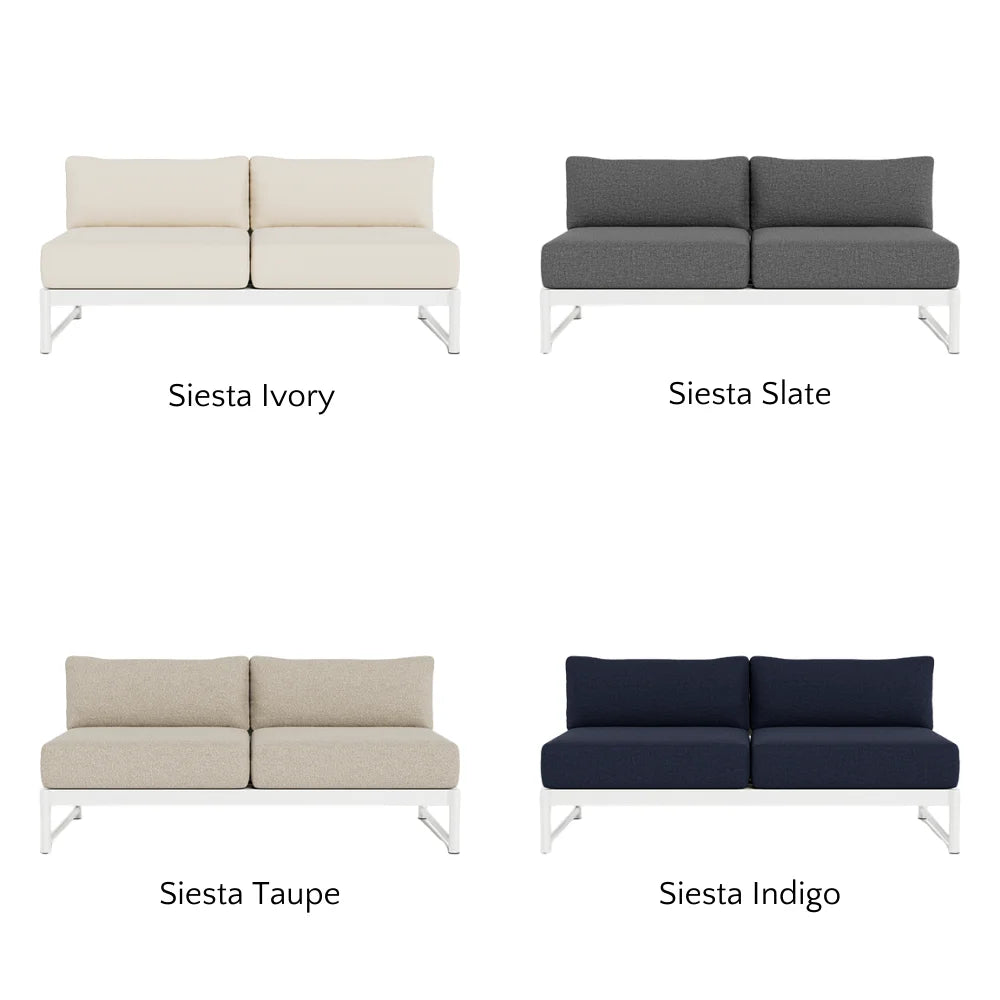Breeze XL Outdoor 2-Seat Armless Sofa - Waterproof Patio Furniture for Garden, Poolside & Balcony Relaxation