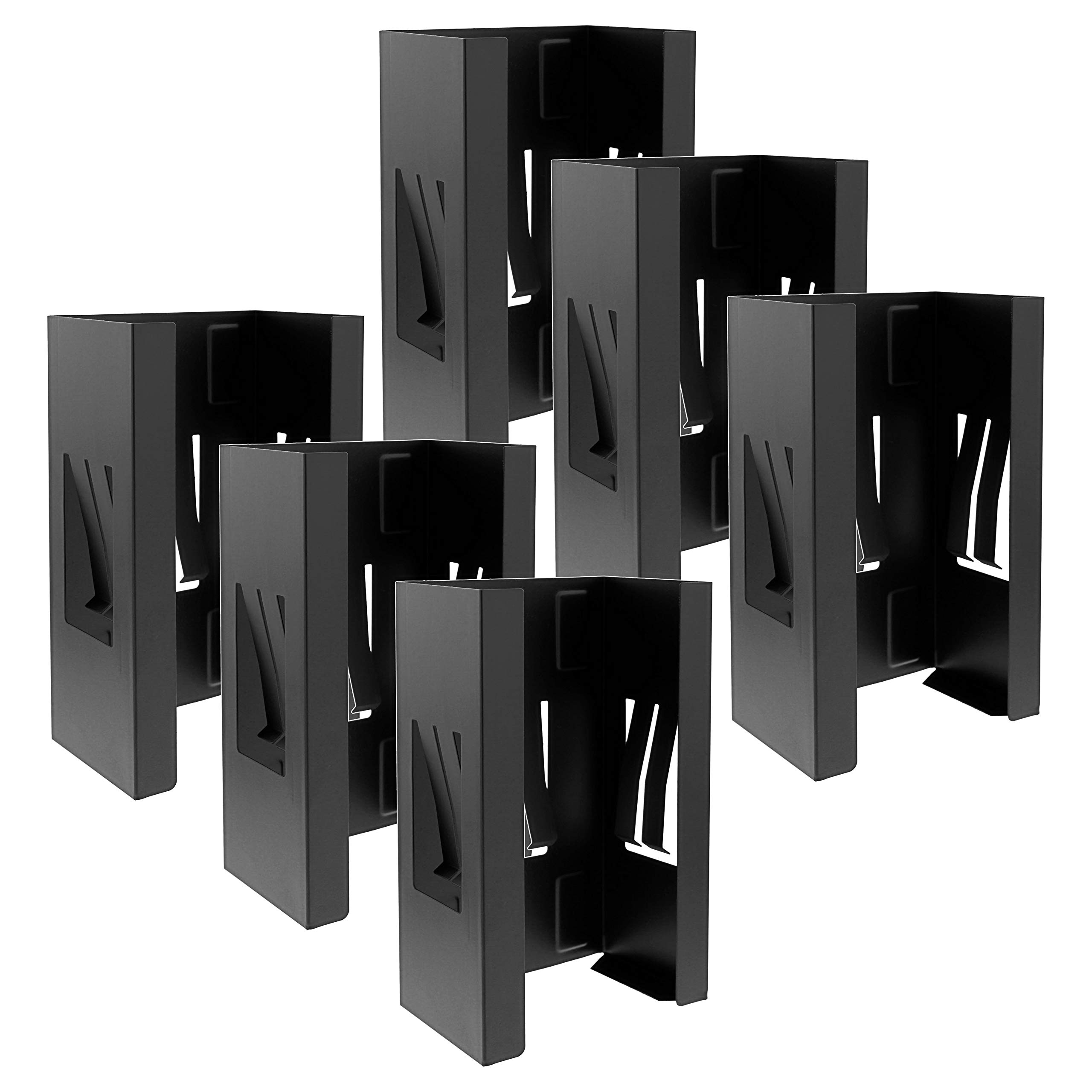TCP Global Wall Mount Glove Holder (Pack of 6) - Magnetic Latex Glove Dispenser & Tissue Box Organizer - Perfect for Kitchen, Garage, Workshop & Medical Use