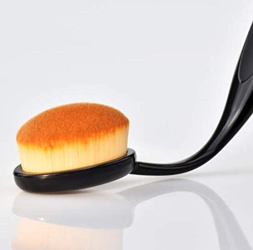 Belicia 2-Piece Professional Oval Loose Powder & Foundation Makeup Brush Set - Perfect for Blending Liquid, Cream & Powder Cosmetics | Ideal for Contouring, Highlighting & Flawless Finish Makeup Application