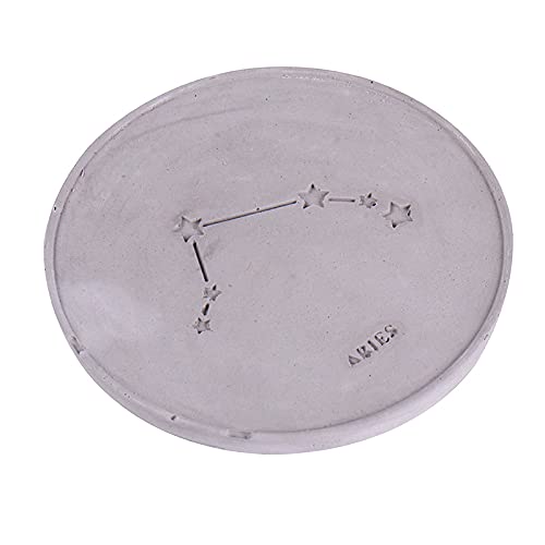 Aries Resin Molds for Coasters - Silicone Craft Tray for Epoxy, Concrete, Cement & Polymer Clay Casting - DIY Home Decor & Gift Making Accessories