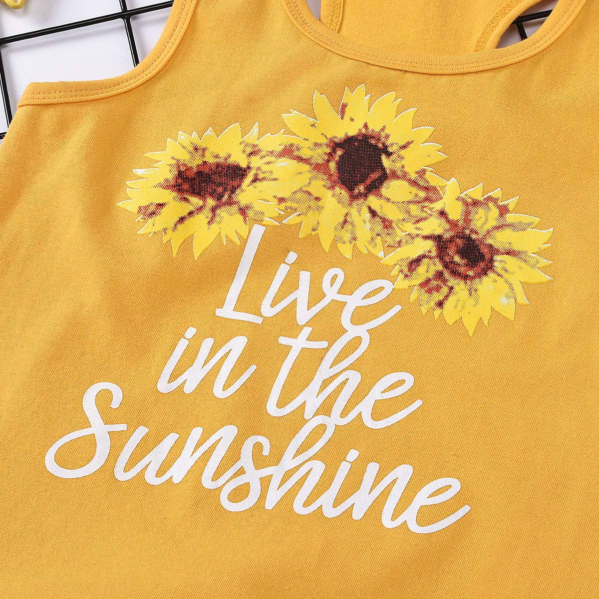 Camidy 1-8T Toddler Girl Summer Outfit Set - Sleeveless Vest Top + Floral Denim Shorts | Playtime & Casual Wear