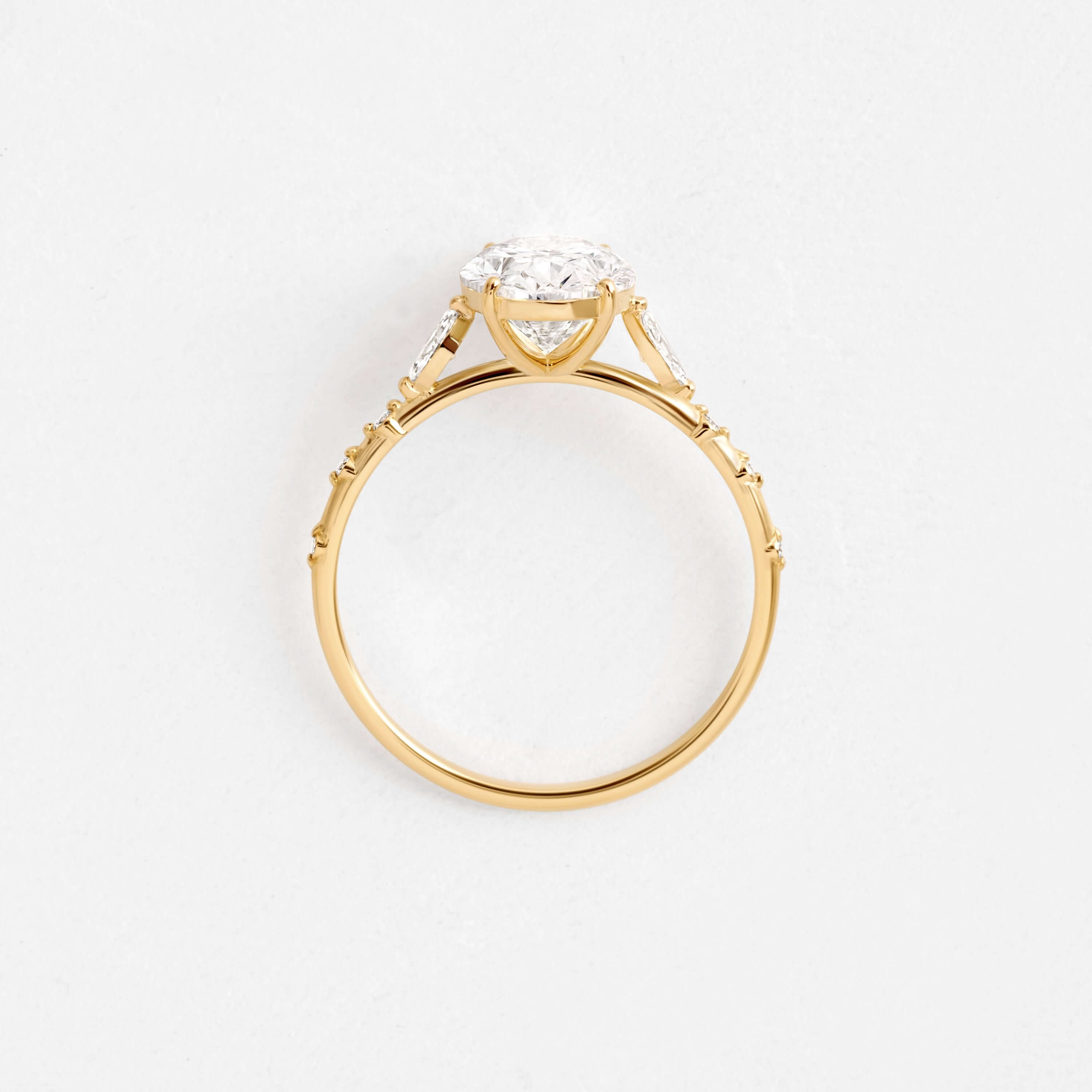 Oval Cut Chorus Ring - Elegant and Unique Jewelry for Women, Perfect for Weddings, Parties, and Special Occasions
