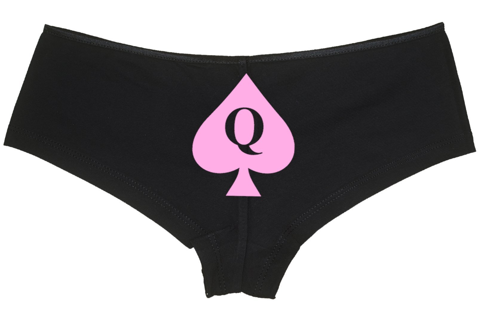 Queen of Spades Black Boyshort Panties - Sexy Lingerie for BBC Lovers | Perfect for Roleplay & Intimate Moments