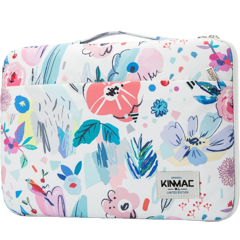 360° Protective Laptop Sleeve for MacBook Pro 16/15 inch - Water Resistant Full Cushion Case with Floral Design | Perfect for Travel, Office & School Use