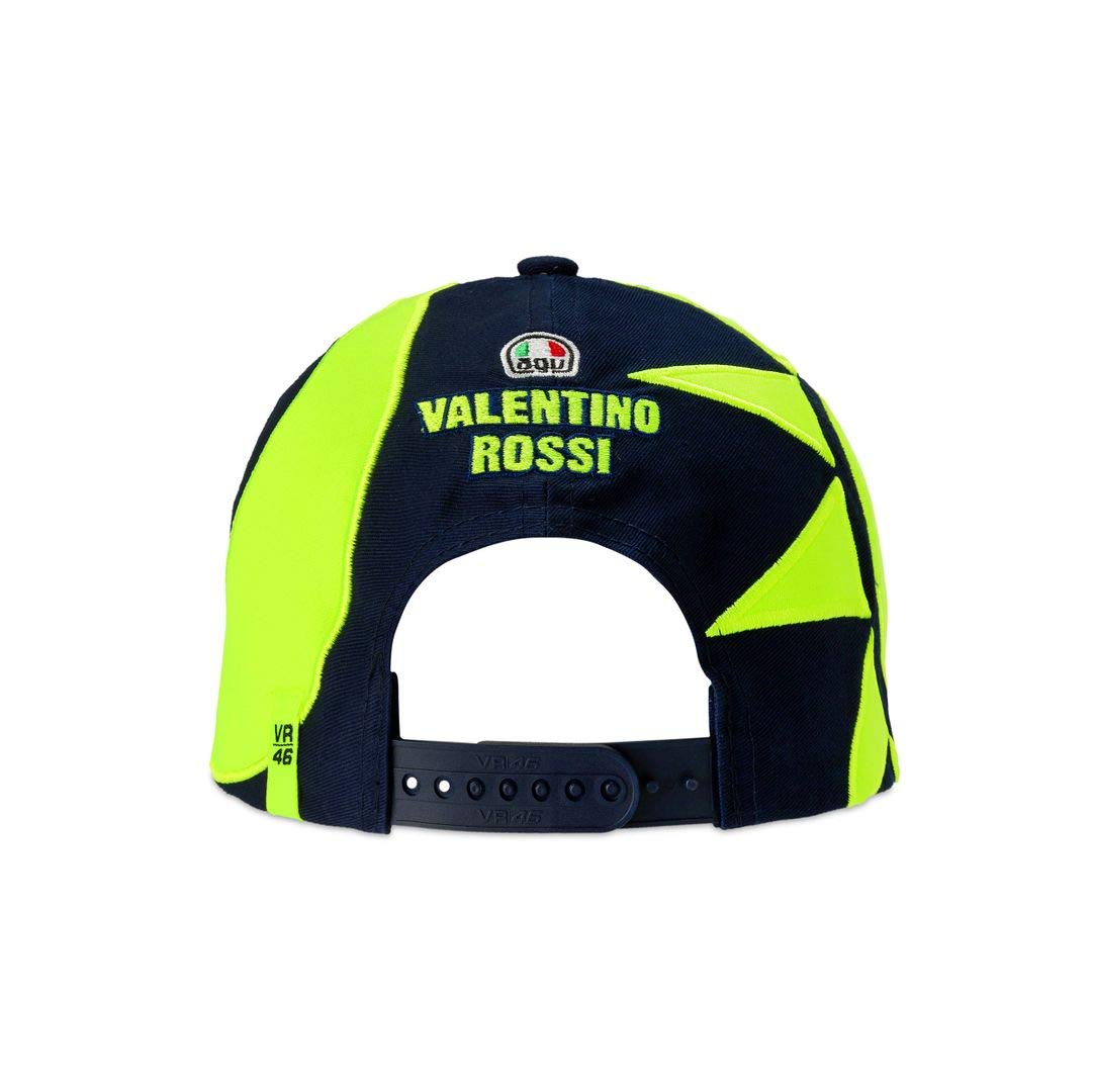 VR 46 Kids Sun and Moon Replica Helmet Cap - Blue - Adjustable Baseball Hat for Boys & Girls - Perfect for Motorcycle Rides, Outdoor Sports, and Cosplay