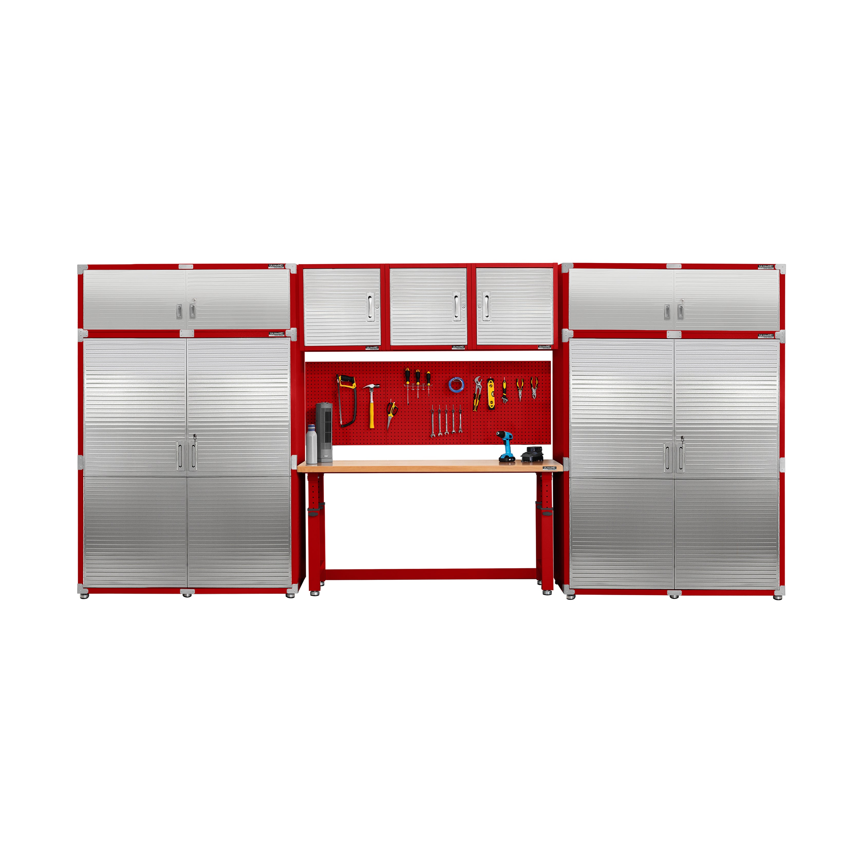 UltraHD® 2-Piece Storage Cabinet Set - Modern Organizer for Home & Office - Perfect for Bedroom, Living Room, and Garage Storage Solutions