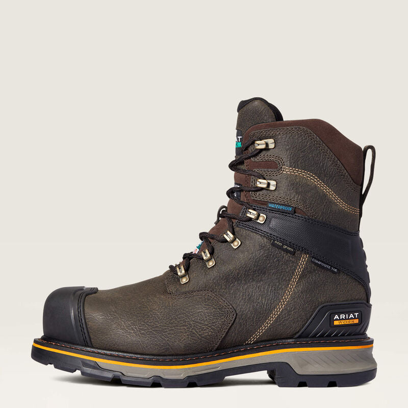 Stump Jumper 8 CSA Glacier Grip Waterproof 600g Composite Toe Work Boots - Heavy Duty Safety Shoes for Construction, Hiking & Outdoor Work