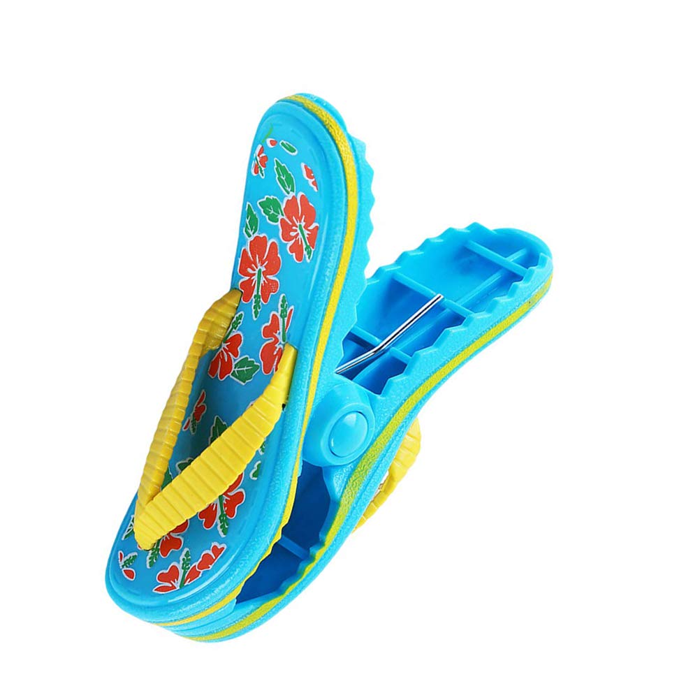 Windproof Beach Towel Clips Set of 4 - Large Flip Flop Design for Beach Chairs, Quilts & Outdoor Towel Holders | Perfect for Poolside, Picnics & Travel