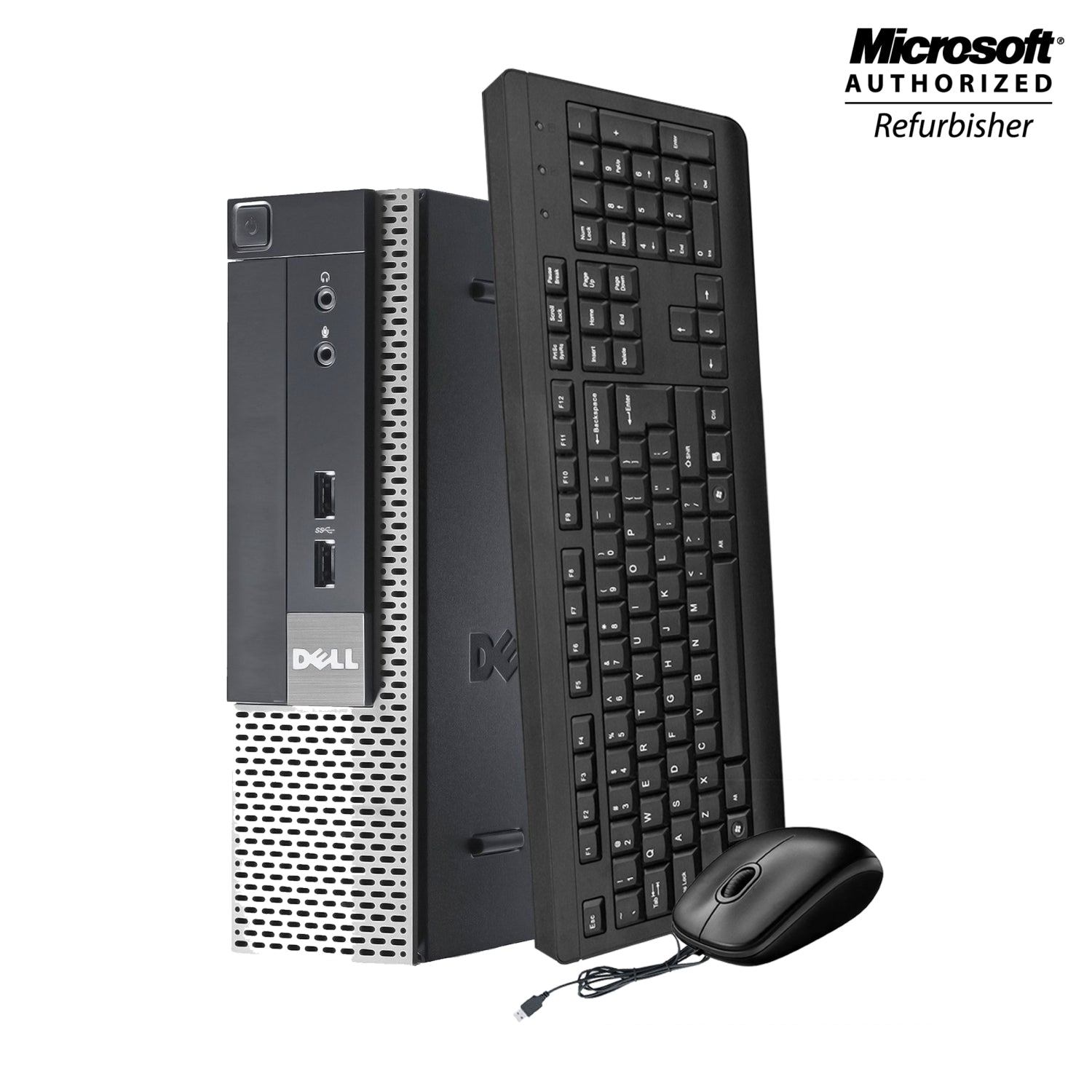 Dell OptiPlex 9020 USFF Desktop PC - Intel Quad Core i5-4590S 3.7GHz, 8GB DDR3 RAM, 128GB SSD, Windows 10 Pro 64-bit | HDMI, DisplayPort, VGA, DVD RW, USB WiFi | Compact Small Form Factor for Home Office, Business & Workstations