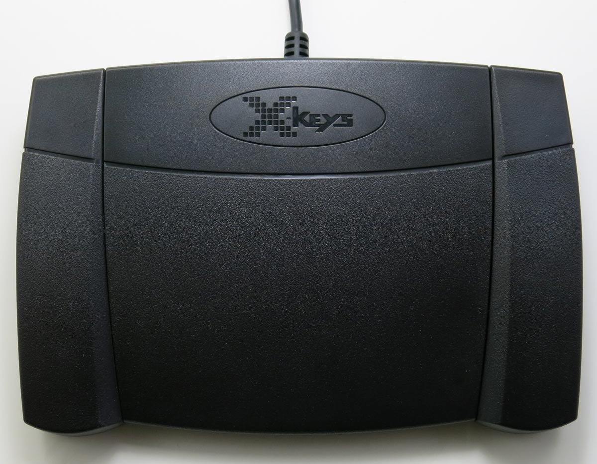 XK-3 USB Programmable Foot Pedal - Hands-Free Control for Drag & Drop, Gaming, Transcription & Video Editing - Front Hinged Design for Comfort & Precision