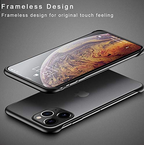 REALCASE iPhone 11 Pro Case - Slim Matte TPU Back Cover with Shockproof Bumper | Frameless Design | Compatible with iPhone 11 Pro (F-Black) | Perfect for Everyday Protection & Style