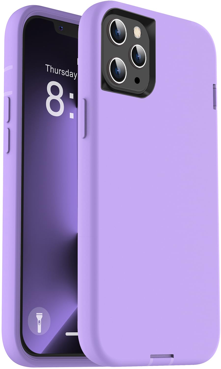 ORIbox Liquid Silicone Shockproof Case for iPhone 13 Pro Max (6.7 inch) - Military Grade 10FT Drop Protection, Anti-Scratch & Heavy Duty Cover - Purple | Perfect for Outdoor Activities, Work & Travel