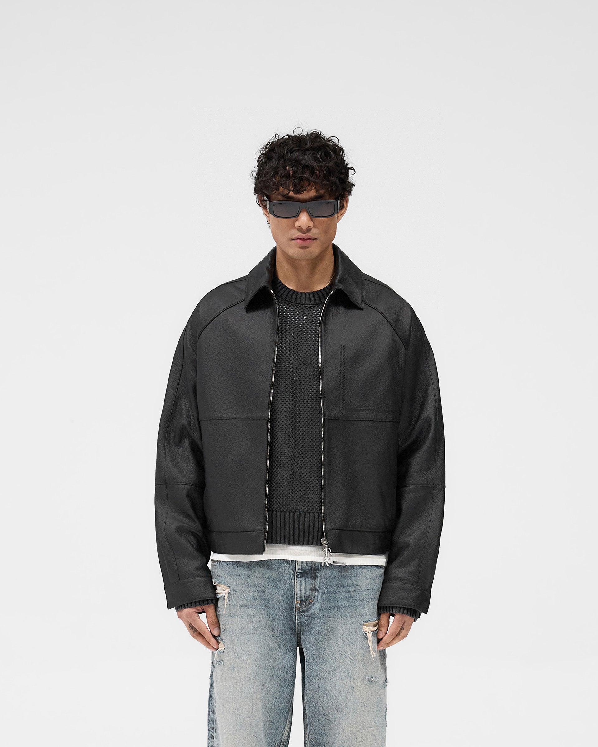 Premium Overdrive Genuine Leather Jacket for Men - Black | Stylish Biker & Casual Wear for Everyday Outfits & Motorcycle Rides