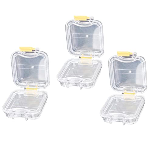 ARTIBETTER 3-Piece Clear Denture Storage Case Set - Transparent Plastic Tooth Box with Holder for False Teeth & Dentures | Travel, Home & Daily Use