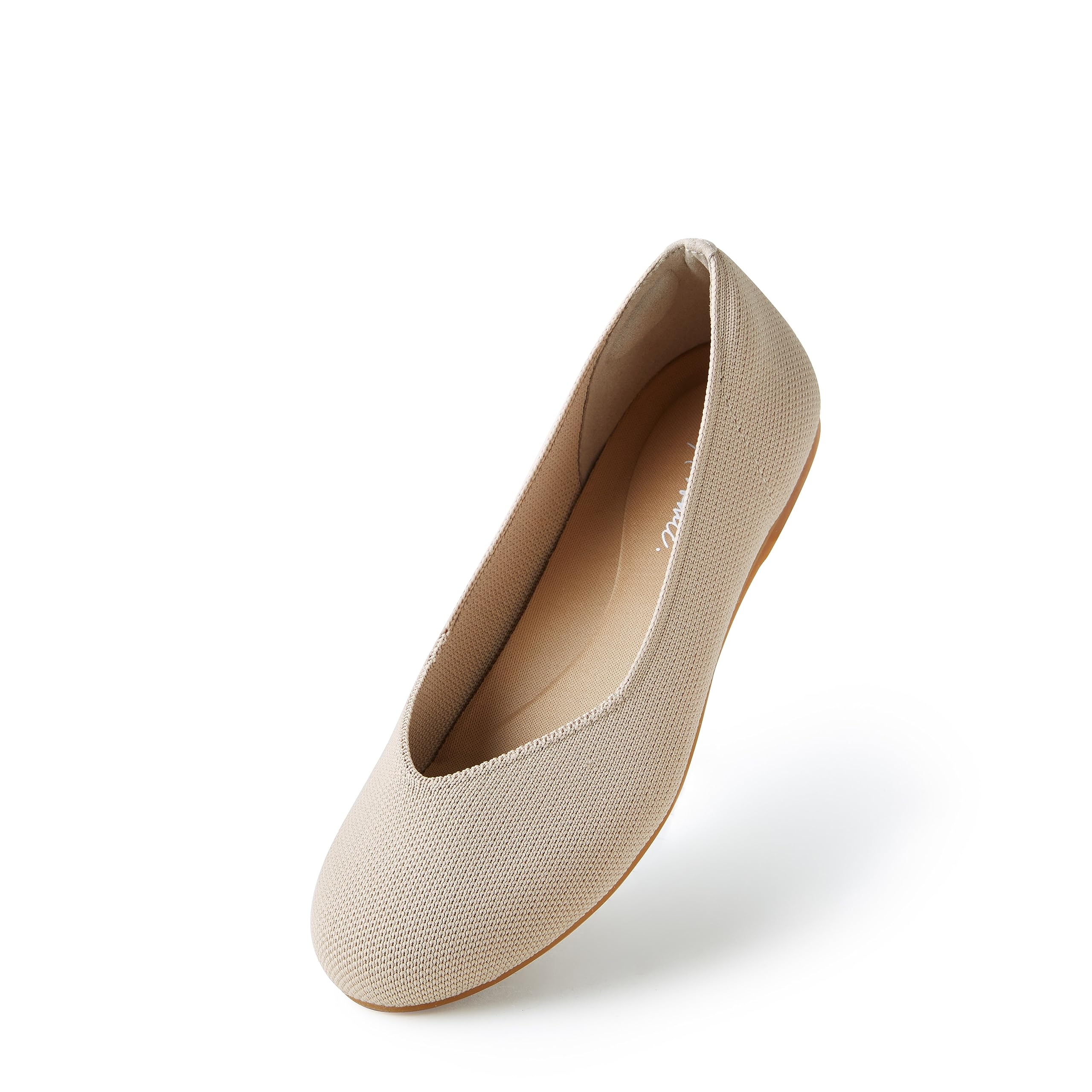 Arromic Women's Washable Knit Ballet Flats - Comfortable Round Toe Slip-On Shoes with Heel Cushions for Business Casual, Office, Work & Wedding | Perfect for Professional Wear, Daily Commute & Special Occasions