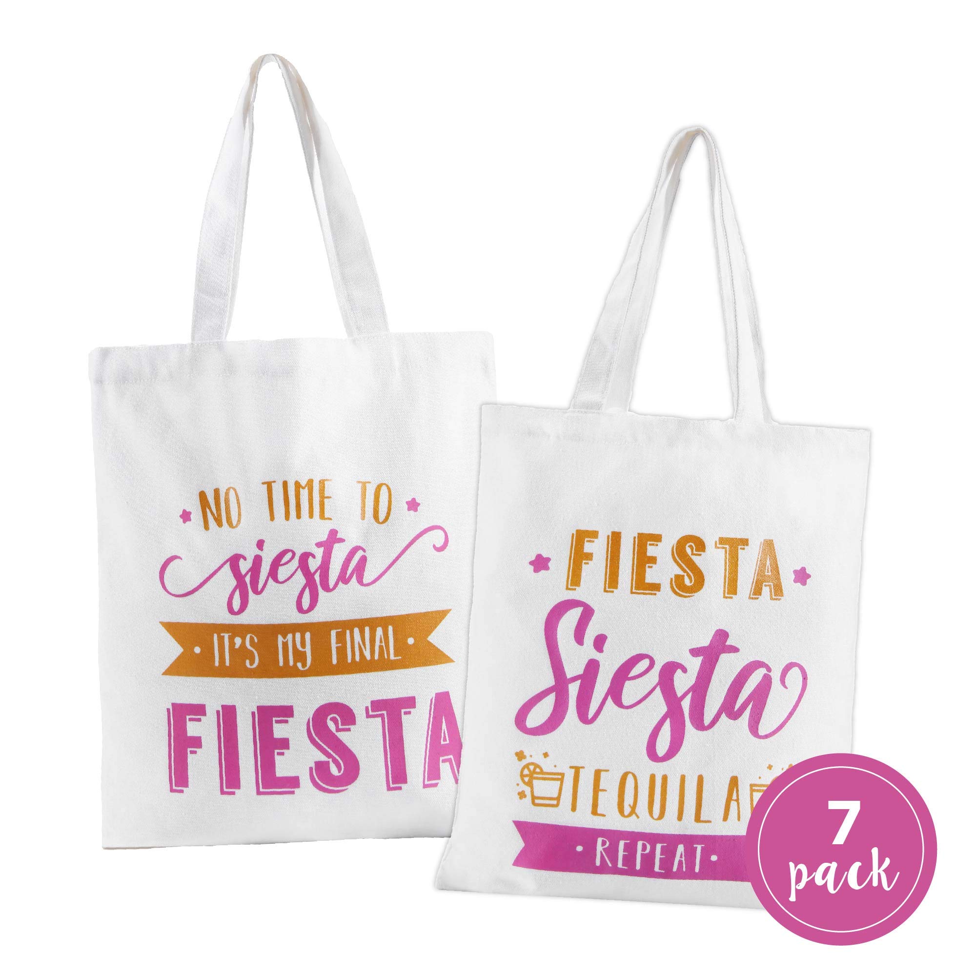 Pop Fizz Designs Final Fiesta Bridesmaid Tote Bags - Premium Canvas Wedding Party Gift for Bachelorette, Bridal Shower & Rehearsal Dinner - Perfect for Bride Squad & Maid of Honor