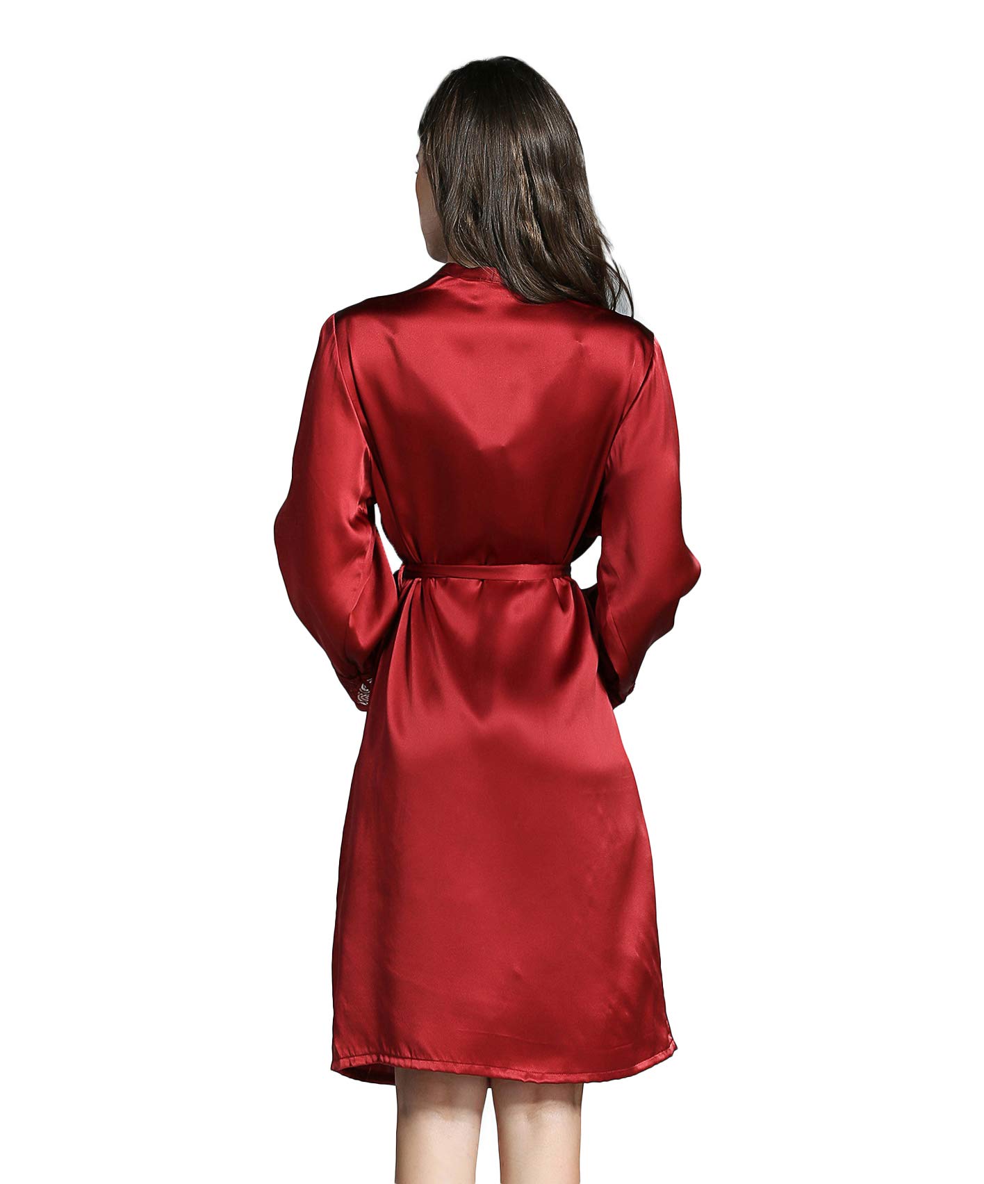Pure Mulberry Silk Pajama Set for Women - Soft Nightgown & Robe Lounge Wear for Sleep, Spa & Relaxation at Home