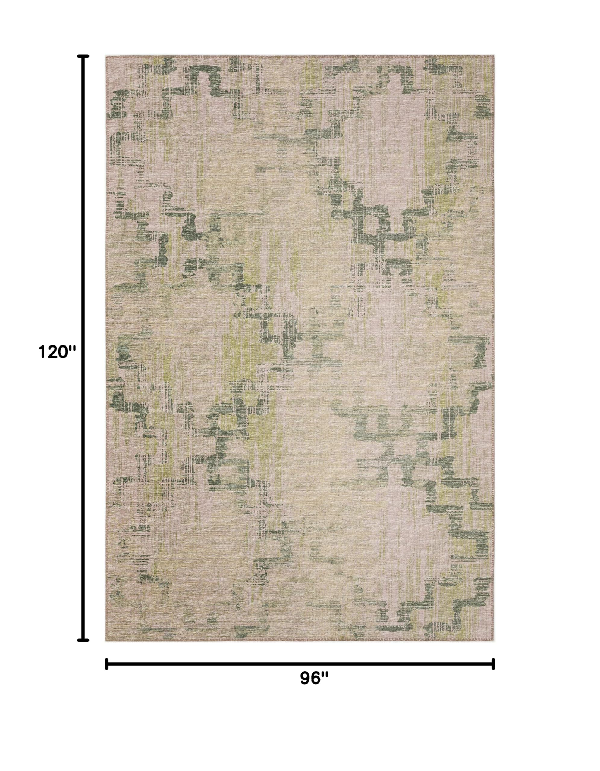 Addison Rugs Yuma AYU45 Green 8' x 10' Area Rug - Soft Indoor Outdoor Carpet for Living Room, Bedroom, Patio & Home Decor