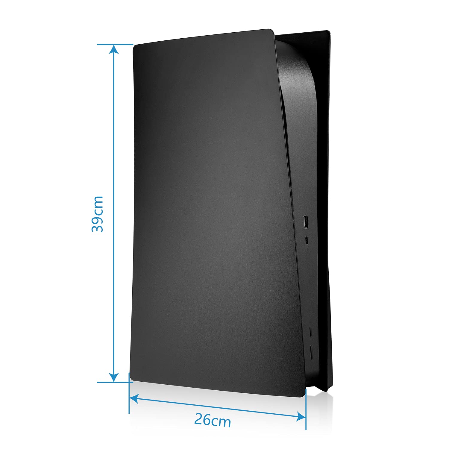 PEPPER JOBS PS5 Console Cover - Shockproof & Dustproof Hard Case for PlayStation 5 Disc Edition | ABS Anti-Scratch Replacement Shell (Midnight Black) - Perfect for Gaming Protection & Home Entertainment Setup