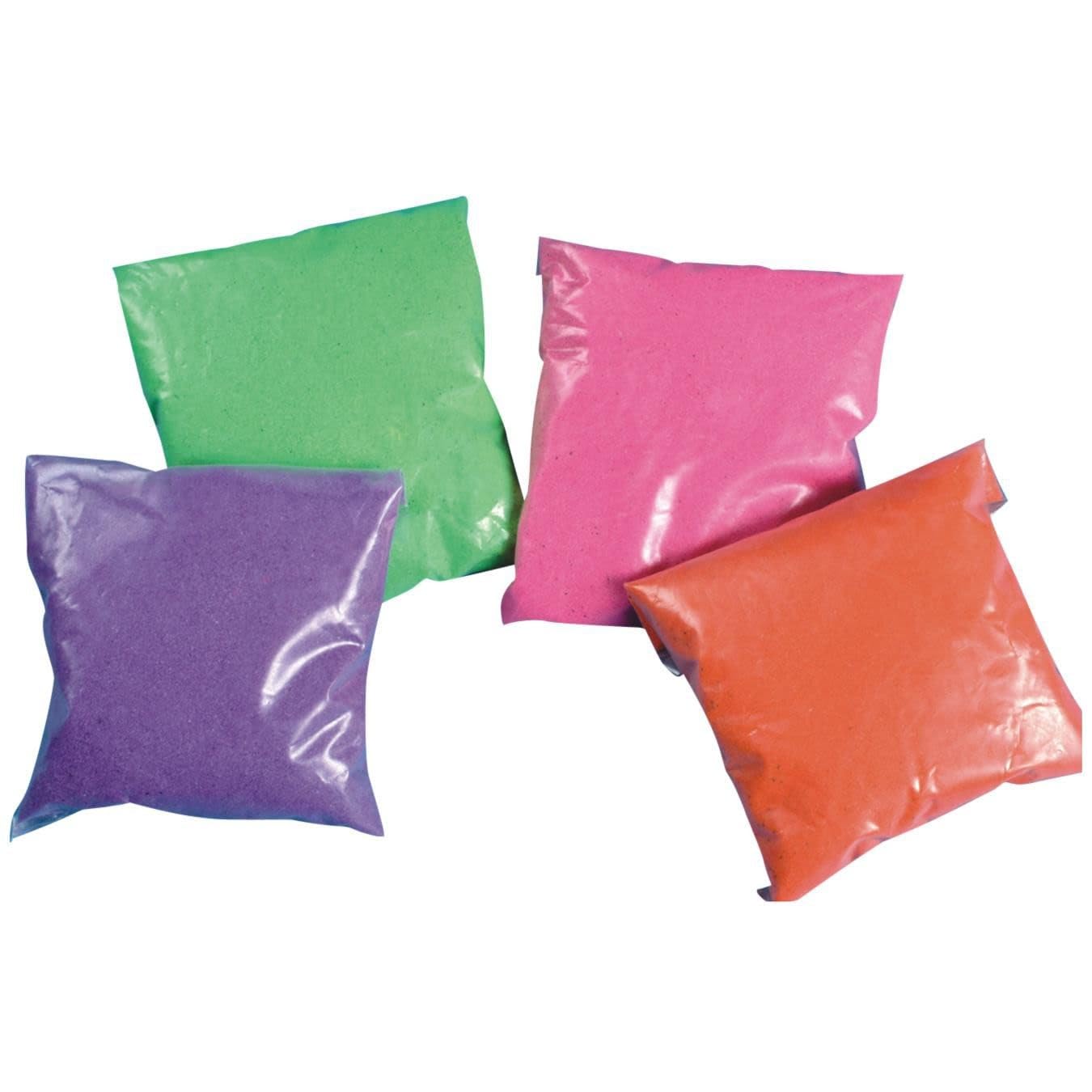 Vibrant Neon Colored Sand Assortment - Pack of 4 for DIY Crafts, Sensory Play & Art Projects | S&S Worldwide Color Splash! Fun for Kids & Adults