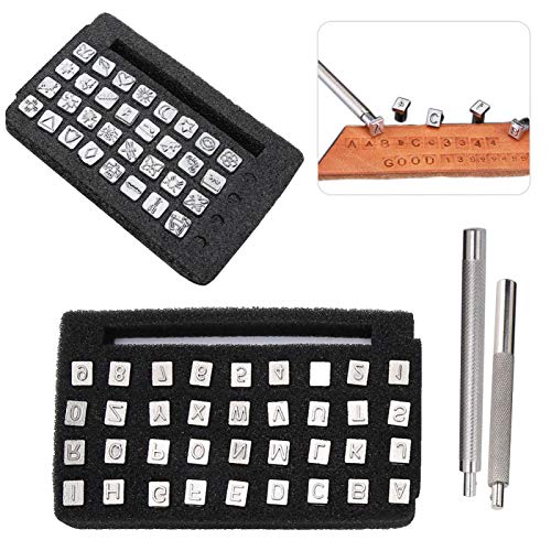 Premium Leather Stamping Tool Set - Zinc Alloy Leather Punch & Stamp Kit for DIY Leather Crafting | Perfect for Leatherworking, Bookbinding, Wallet Making & Personalized Leather Projects