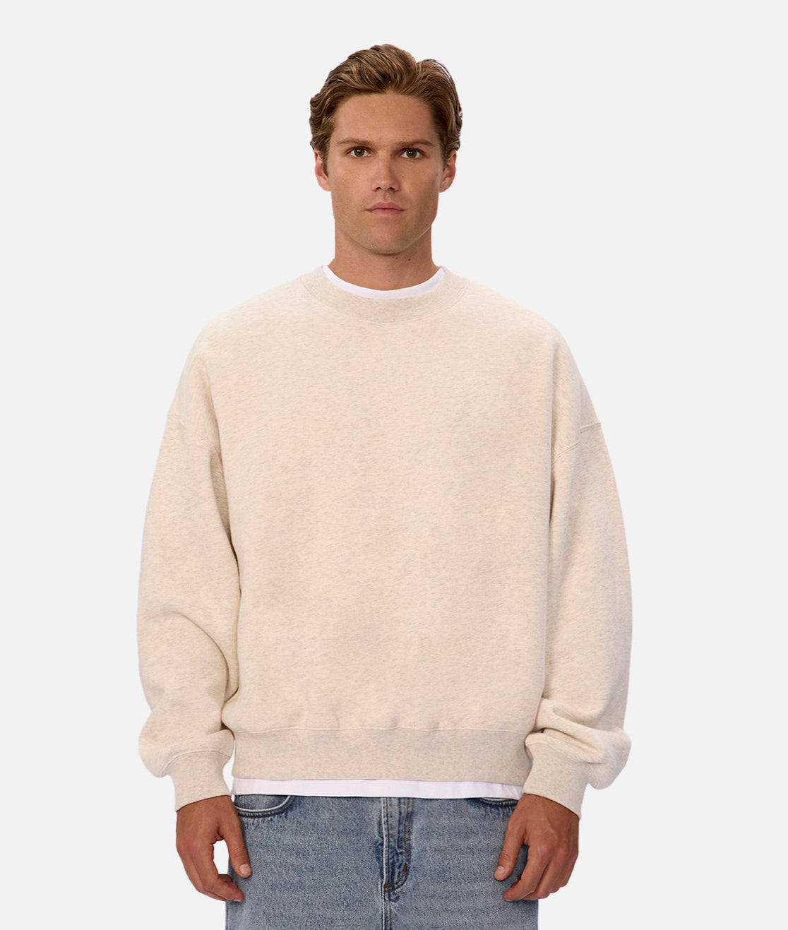 The New Del Sur Marle Sweat - Soft & Cozy Oatmeal Pullover Sweatshirt for Women | Casual Loungewear, Fall & Winter Fashion, Athleisure Wear