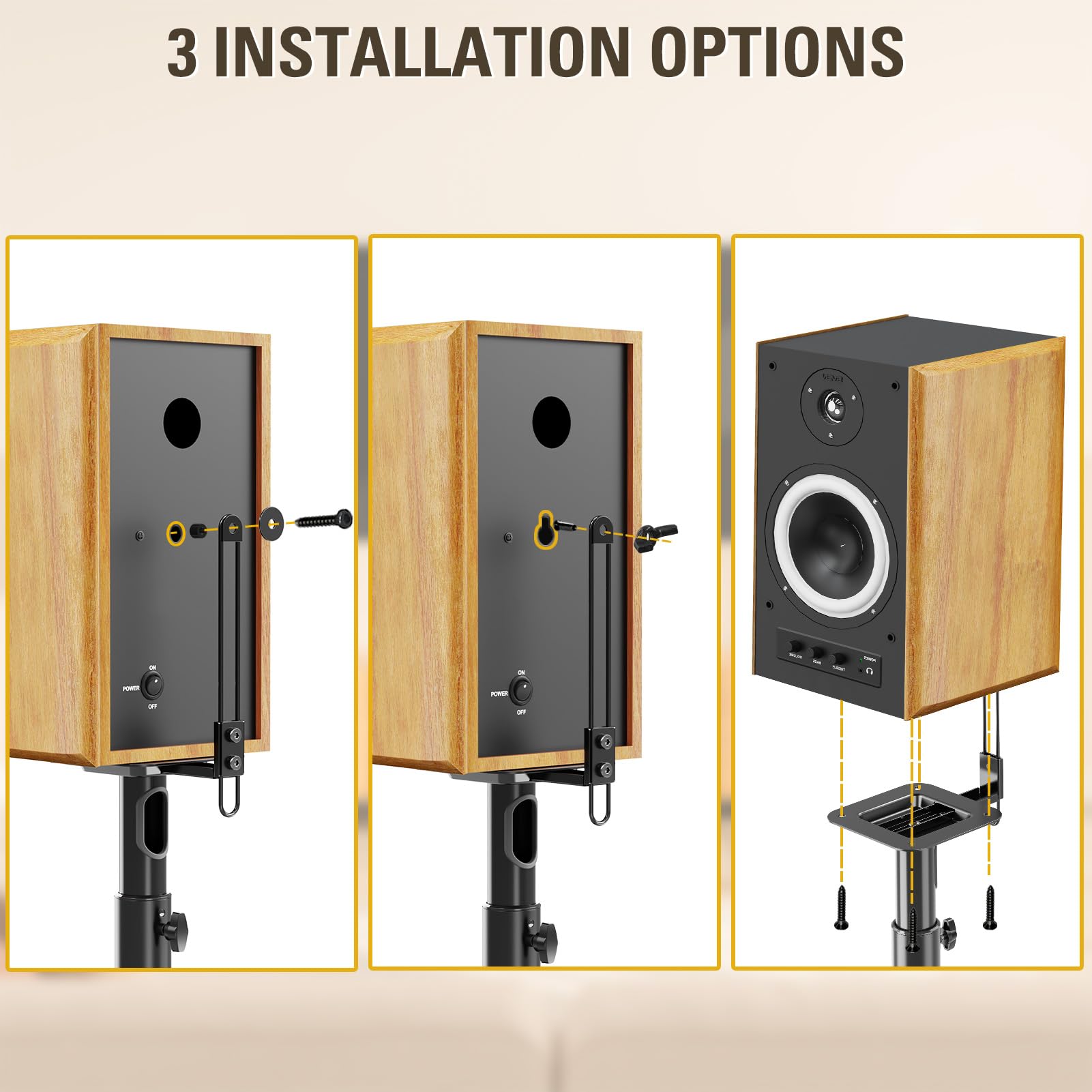 Mounting Dream Universal Speaker Stands - Adjustable Height (33