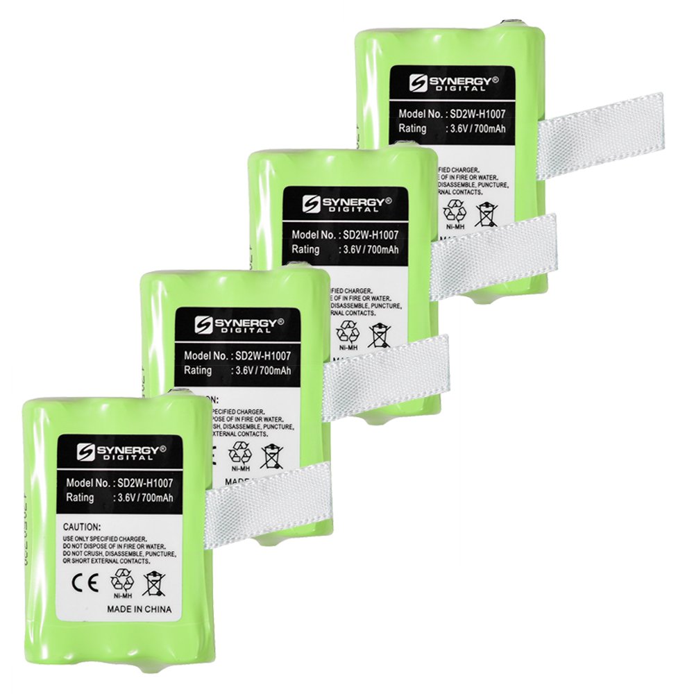 Synergy Digital 2-Way Radio Battery Pack - 4 Ni-MH 3.6V 700mAh Rechargeable Batteries Compatible with Motorola TalkAbout MH230R & 53617 Models - Perfect for Outdoor Adventures, Camping, Hiking, and Emergency Communication