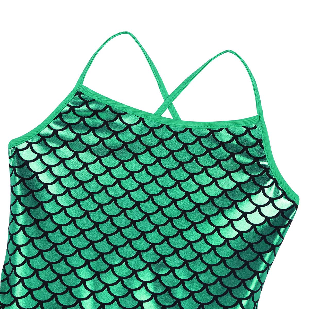Sparkly Mermaid Scale Tutu Ballet Dress for Girls - Glittering Dance Leotard, Gymnastics & Skating Costume - Perfect for Ballet Recitals, Ice Skating Shows & Dance Competitions
