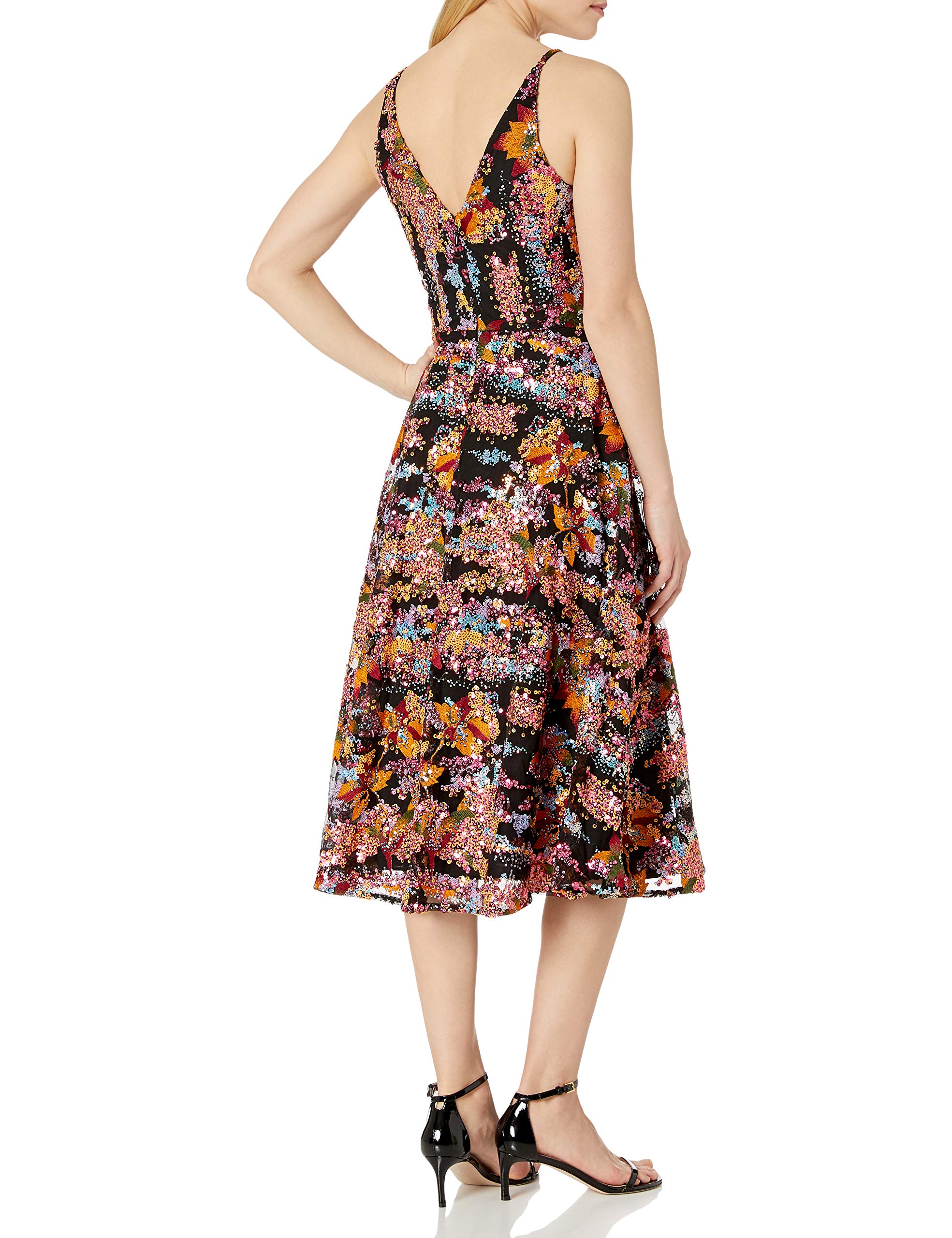 Dress the Population Women's Fit Flare Dress - Elegant A-Line Silhouette for Weddings & Special Occasions