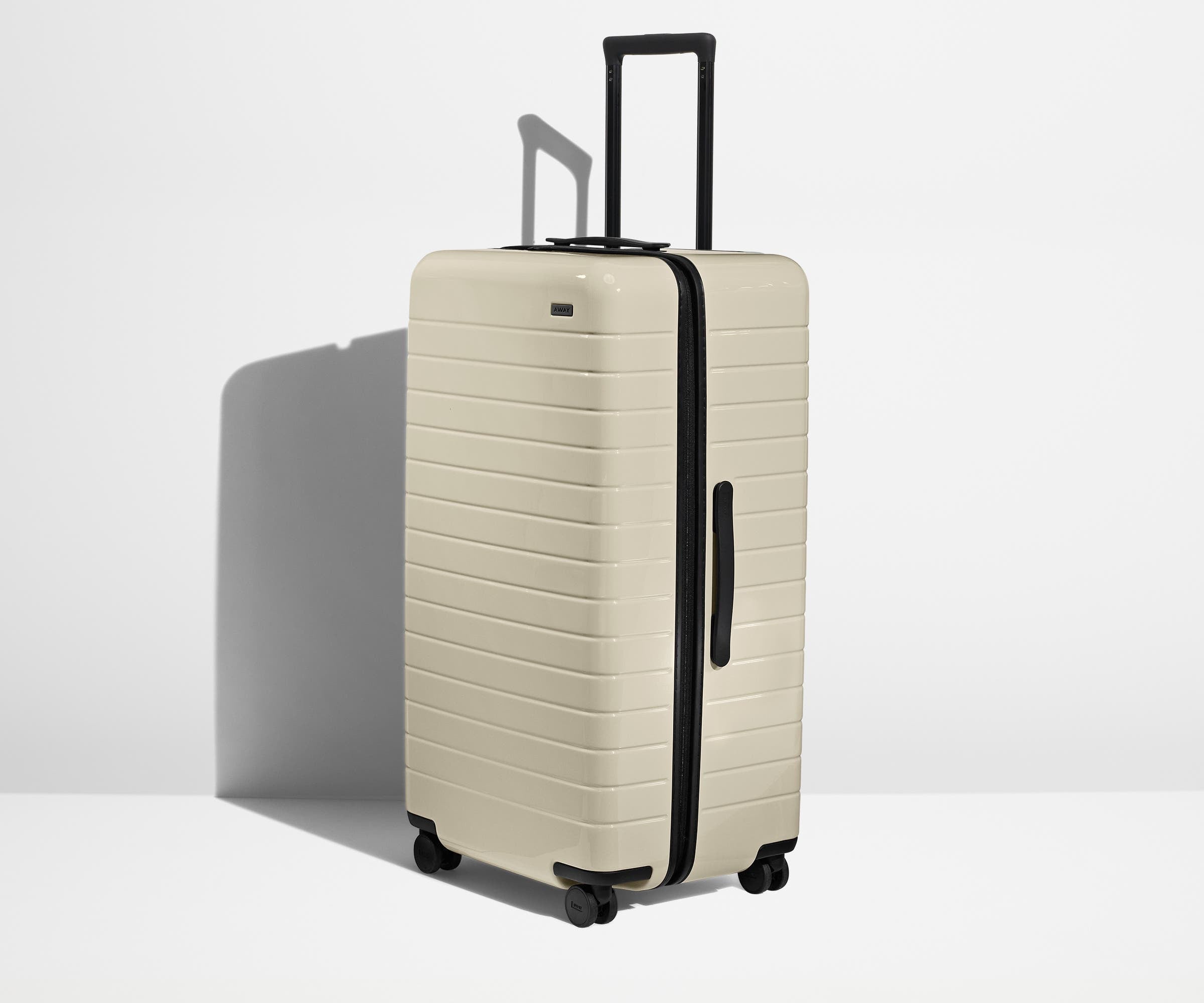 Premium White Glossy Trunk Luggage - Stylish & Durable Travel Storage for Airplane, Road Trips & Home Organization