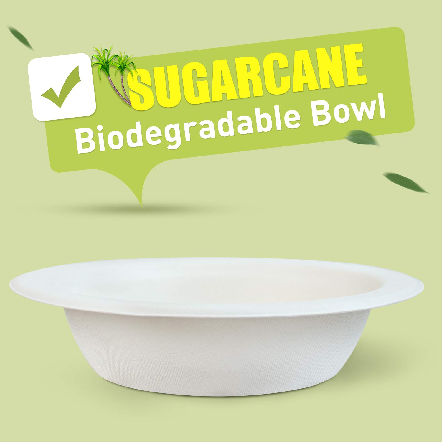 16 oz Compostable Bowls (1000 Count) - Eco-Friendly Disposable Tableware Made from Natural Sugarcane Fiber - Perfect for Parties, Picnics, and Everyday Use