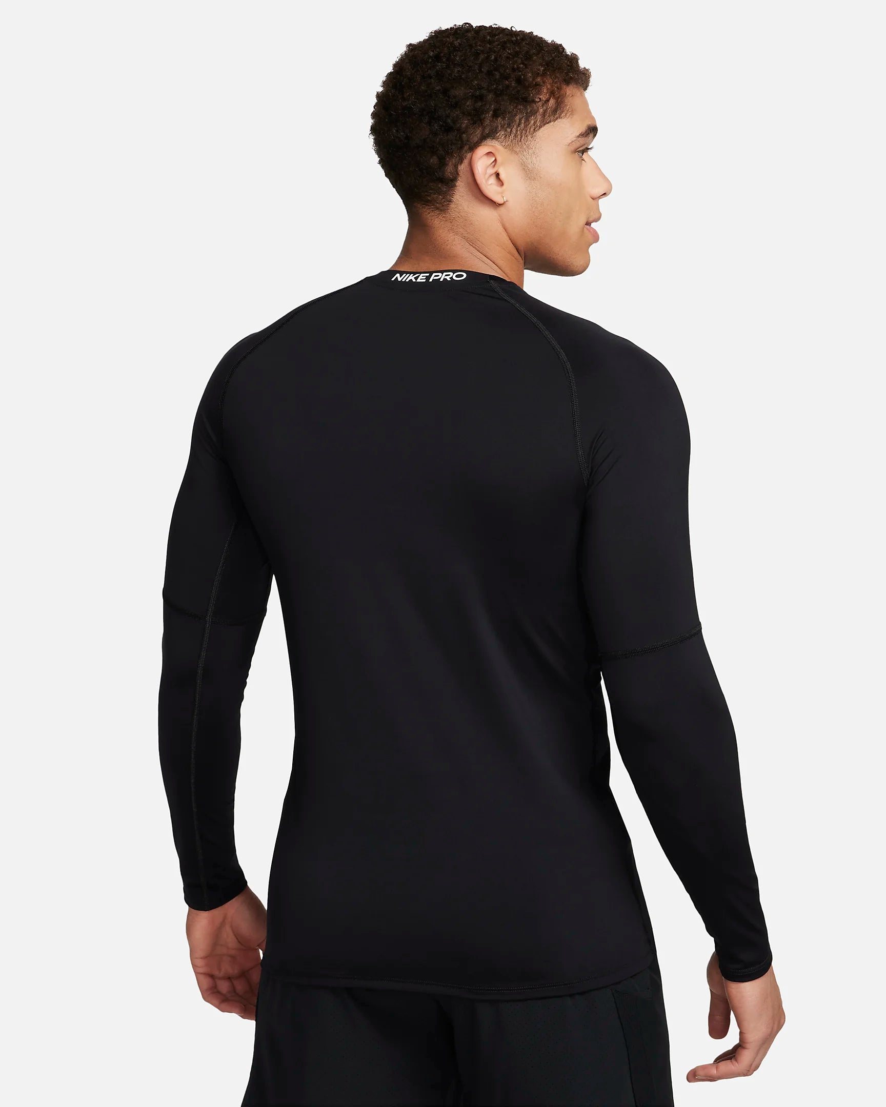 Men's Dri-FIT Slim Long Sleeve Workout Shirt - Moisture Wicking & Breathable Fitness Top (Black/White) - Ideal for Gym, Running & Outdoor Activities