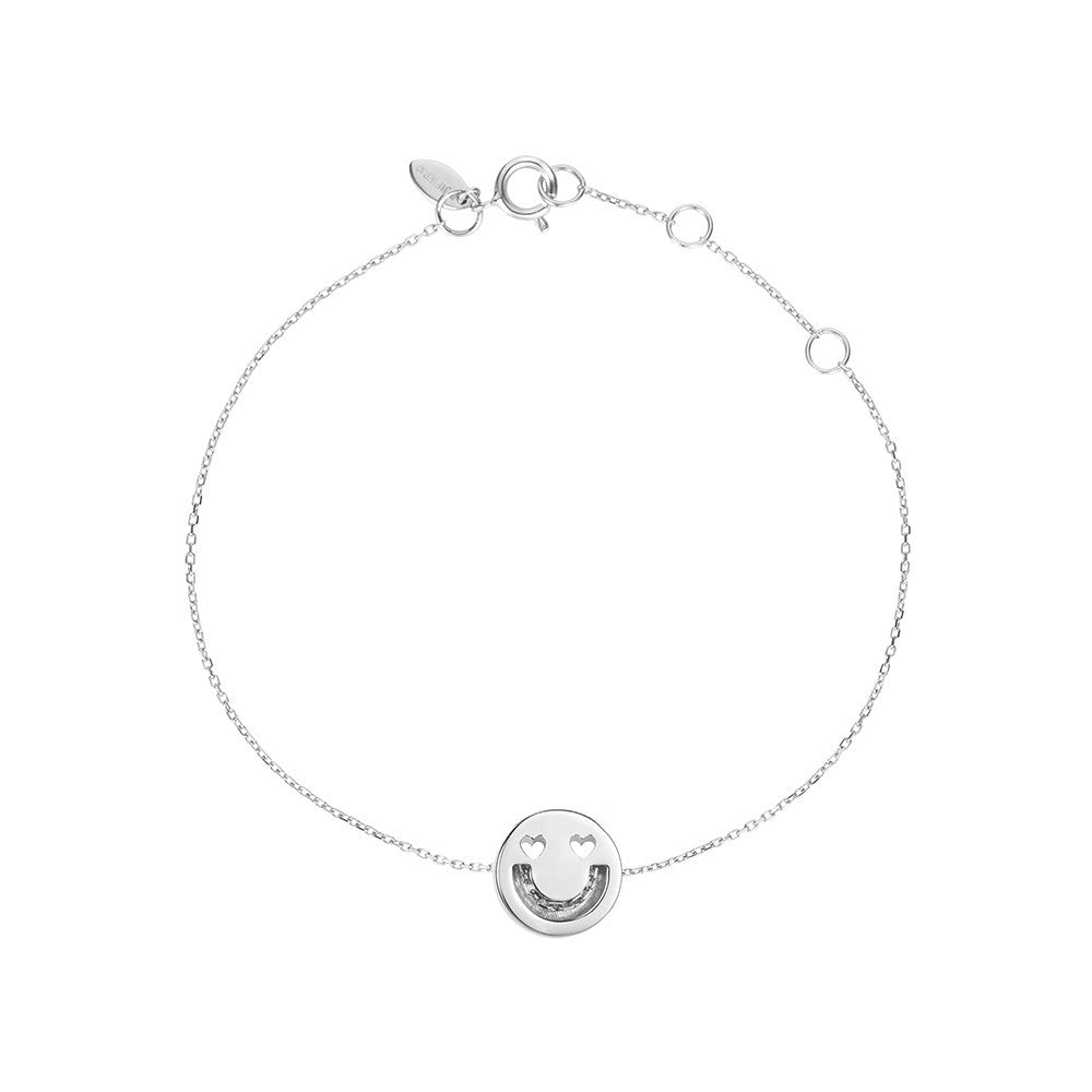 Elegant Smitten Silver Bracelet for Women - Dainty Adjustable Charm Bangle for Everyday Wear & Special Occasions