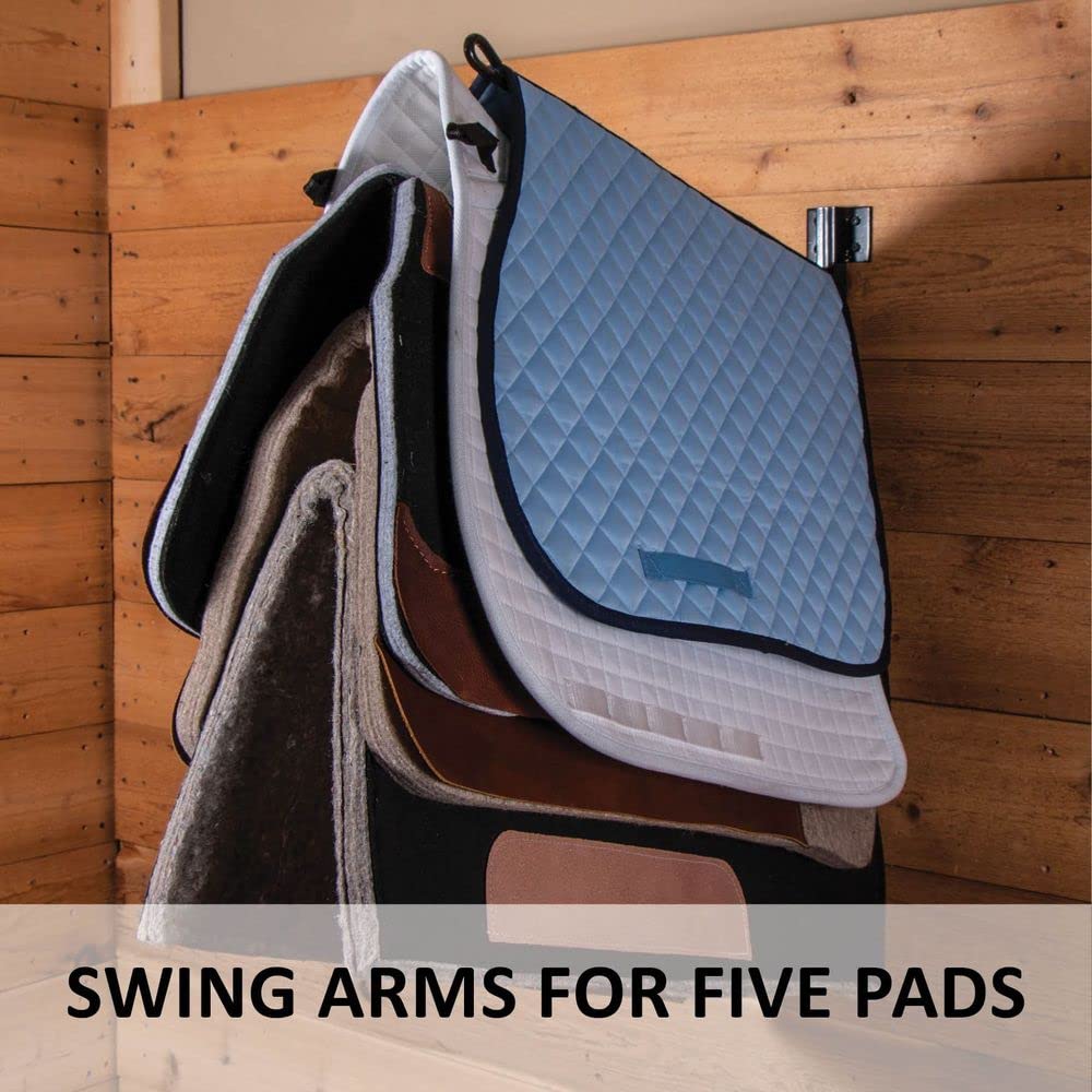5 Arm Vertical Pad Rack - Heavy Duty Steel Swivel Drying Rack for Car Wash, Cleaning & Detailing Pads | Space Saving Design Fits All Pad Types | Commercial & Home Use | 5 Year Warranty