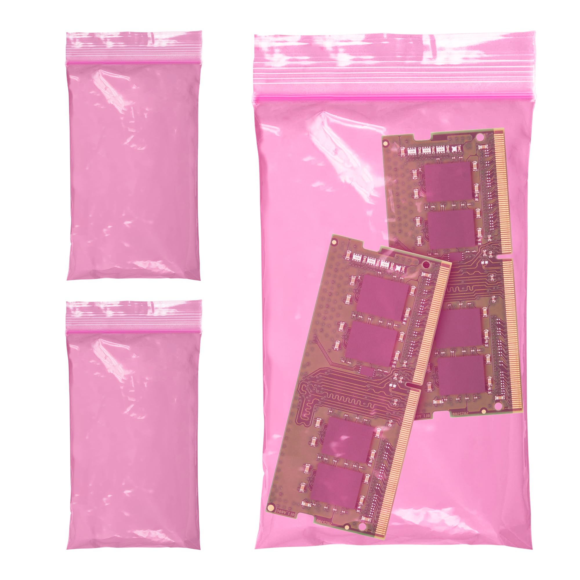APQ 3x5 Inch Reclosable Zipper Bags - 1000 Pack Anti Static Resealable Poly Bags for Jewelry, Crafts & Small Parts Storage - Perfect for Organizing Beads, Earrings, Rings & DIY Supplies