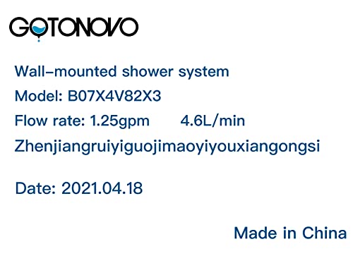 Gotonovo 8 Inch Rainfall Shower Faucet Set - Polished Gold Wall Mount Bathroom Shower System with Handheld Showerhead and Cross Handle, 2 Function Water Spray Modes - Perfect for Modern Bathroom Renovation and Spa-Like Shower Experience