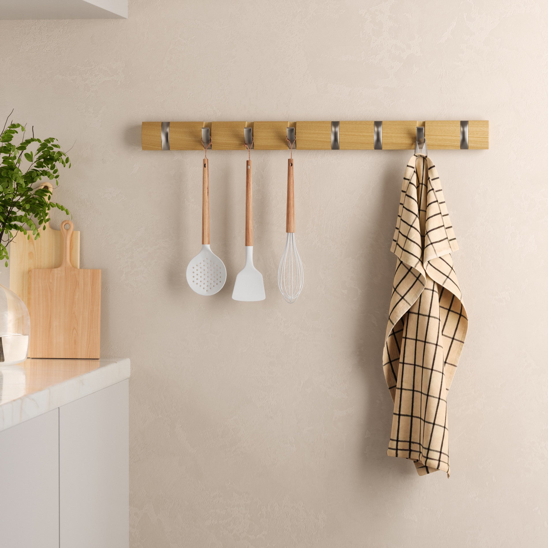 Flip 8 Wall Hook - Heavy Duty Wall Mount Hooks for Hanging Coats, Hats & Bags - Space Saving Home Organization Solution for Entryway, Bedroom & Closet