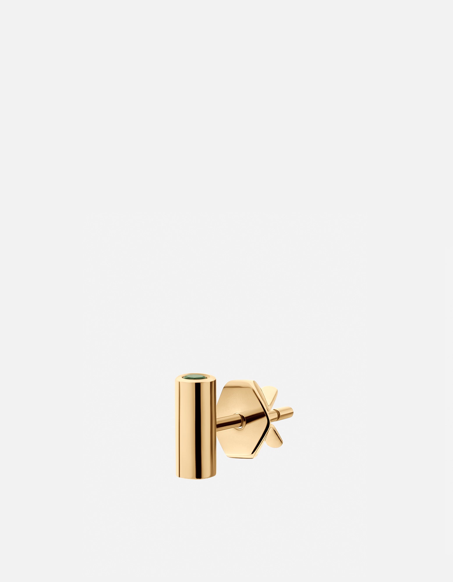 Wren Green Onyx Stud Earrings - 14K Gold Vermeil Earrings for Women - Perfect for Everyday Wear, Office & Special Occasions