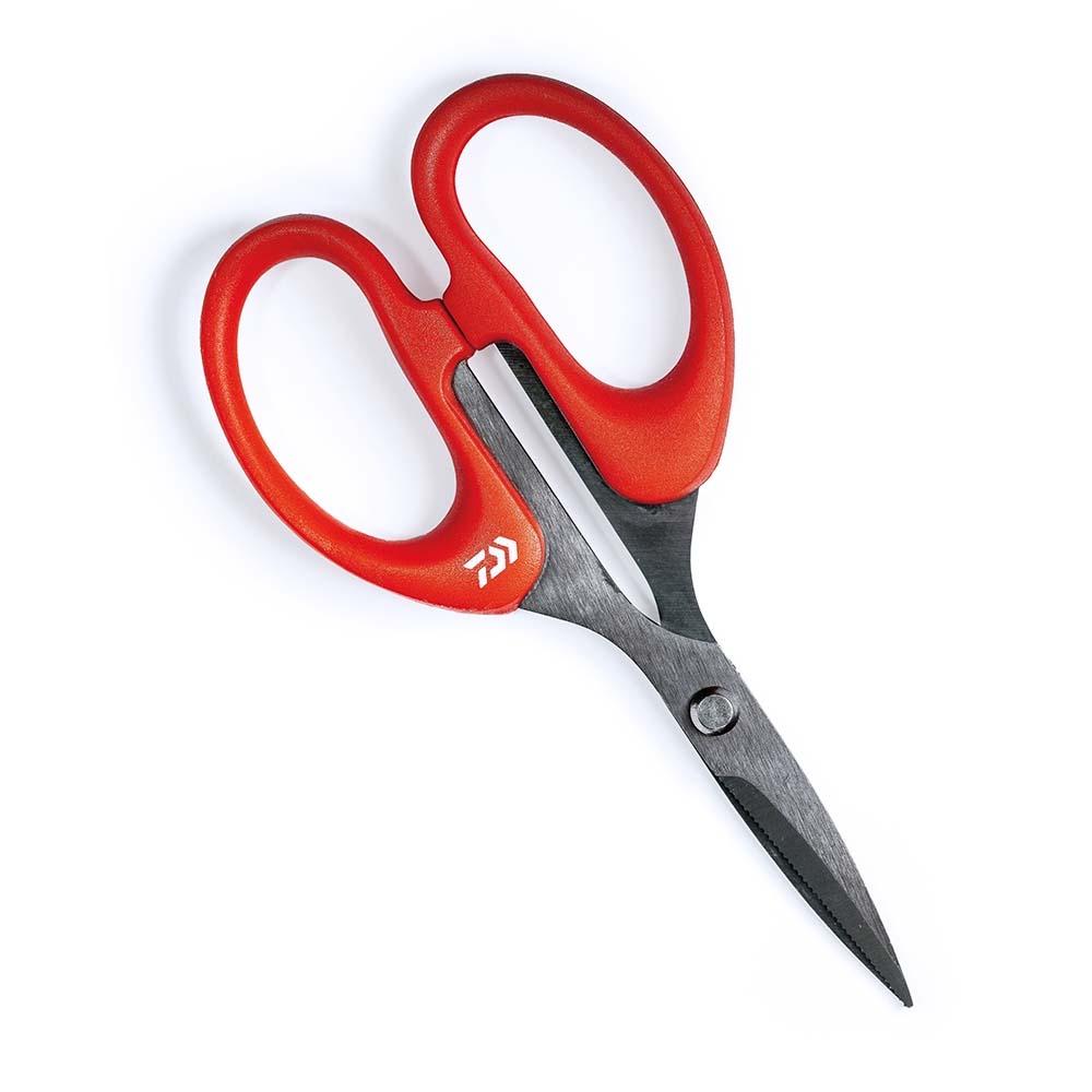 Daiwa Serrated Fishing Scissors - Stainless Steel Angler Shears for Cutting Line, Braid & Leaders | Perfect for Saltwater, Freshwater & Fly Fishing Gear