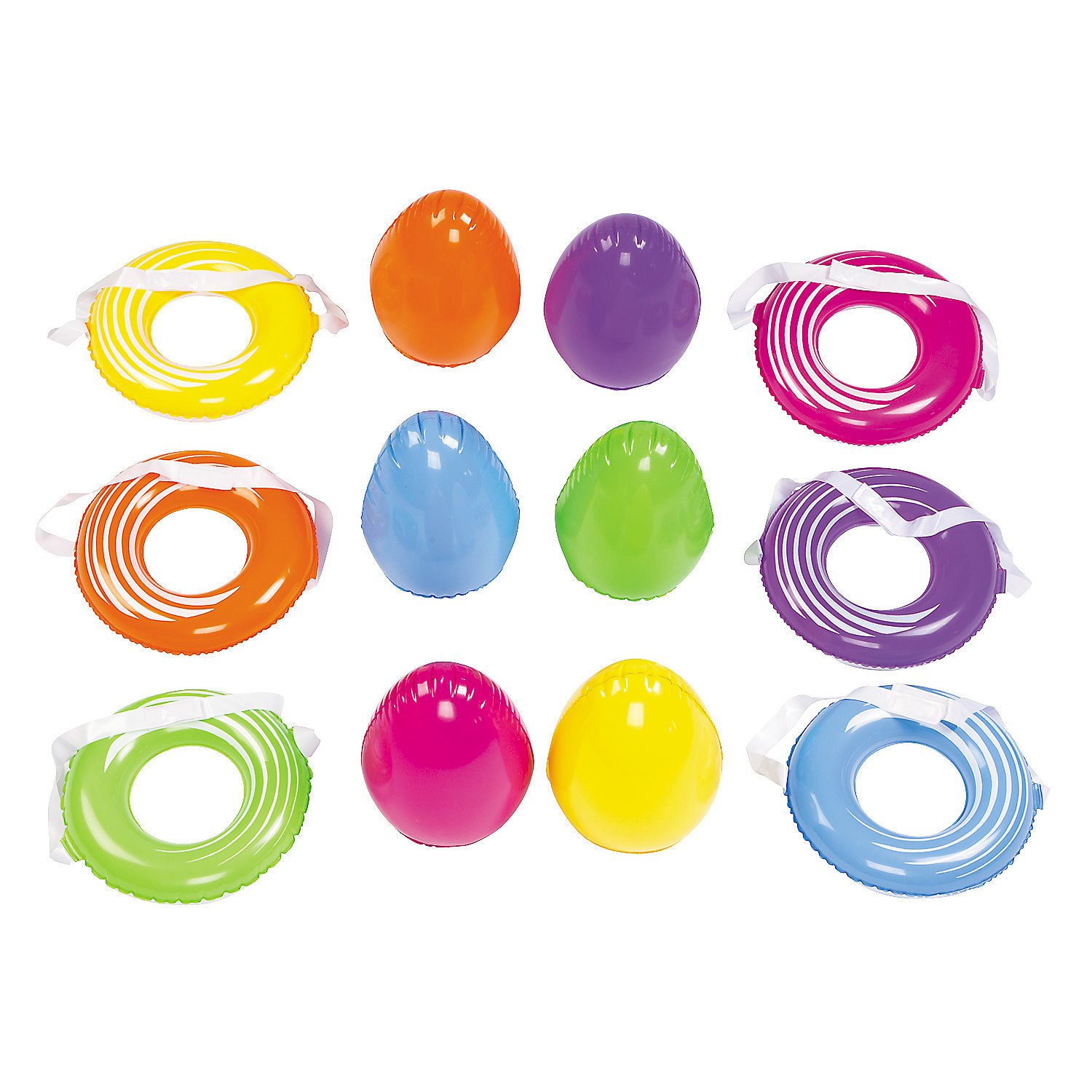 Balancing Big Egg Relay Game Set for 6 Players - Fun Outdoor Educational Learning Activity for Kids - Perfect for Birthday Parties, School Field Days & Team Building Events