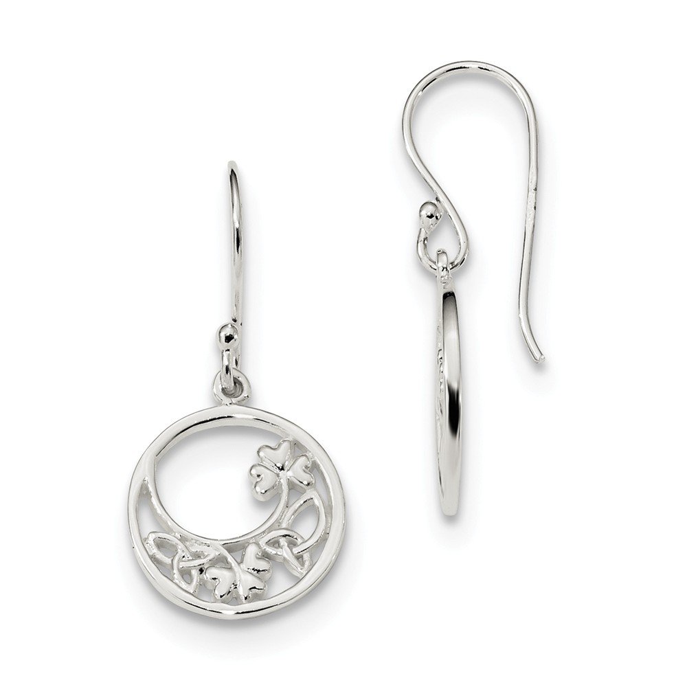 Sterling Silver Celtic Knot & Clover Dangle Earrings for Women - Elegant Irish Jewelry Gift for St. Patrick's Day, Weddings & Special Occasions