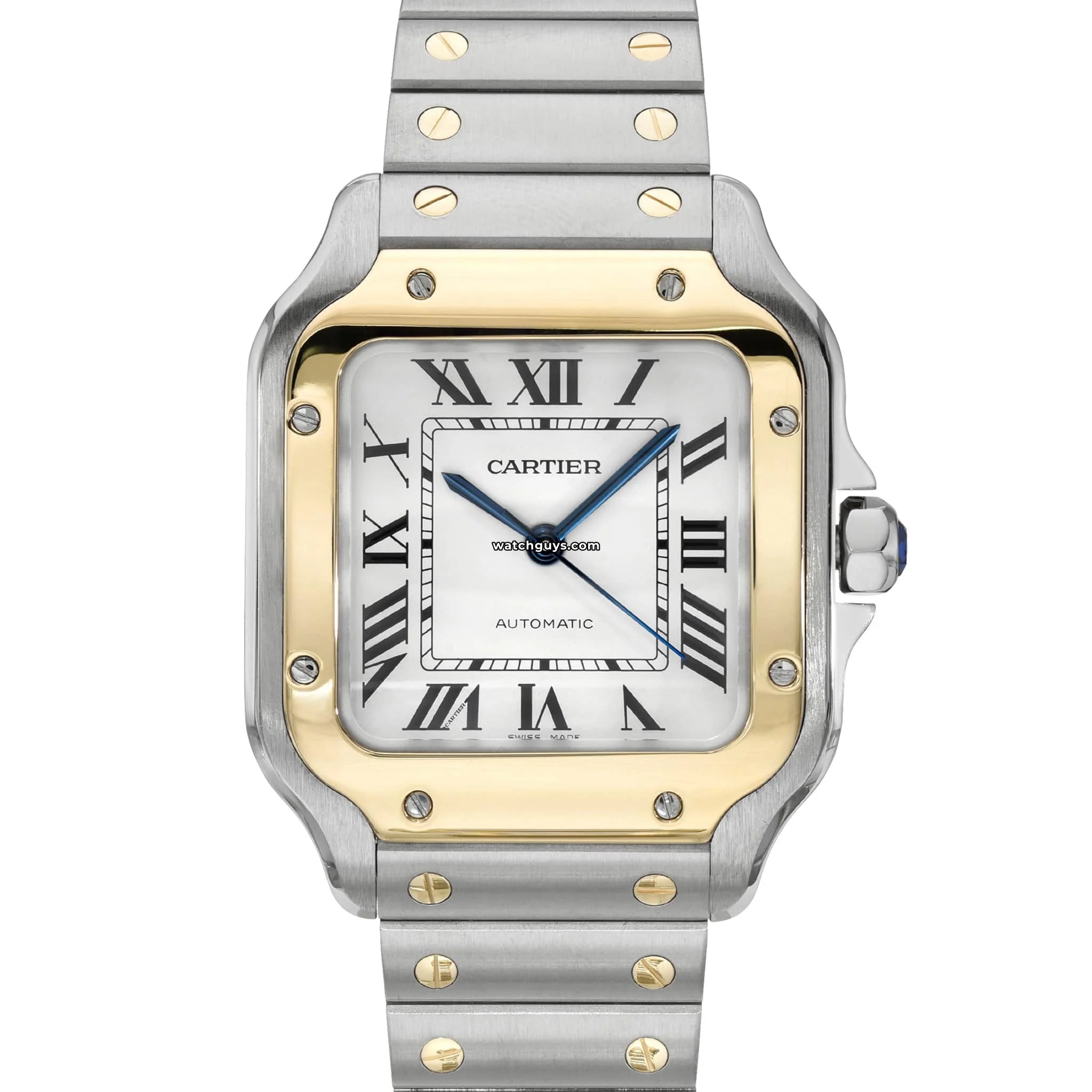 Cartier Santos Medium W2SA0016 Luxury Watch for Men - Elegant Stainless Steel Timepiece with Sapphire Crystal - Perfect for Business, Formal Events & Gifting