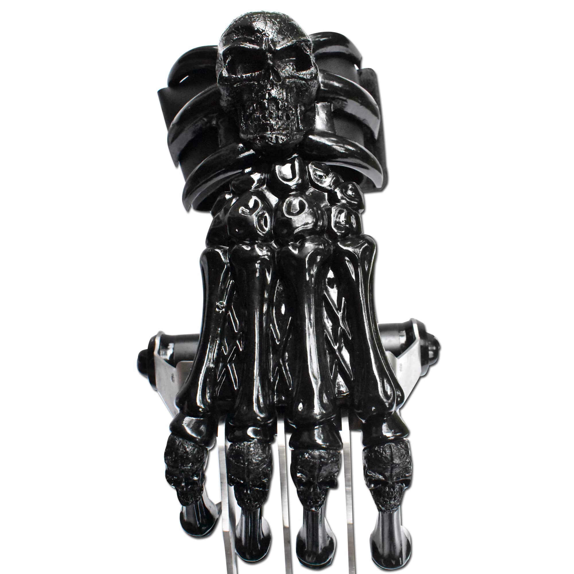 Snake Eye Tactical Skull & Bones Gauntlet Style Hand Claw - Limited Edition Combat Gloves for Cosplay, Halloween Costume & Airsoft Games